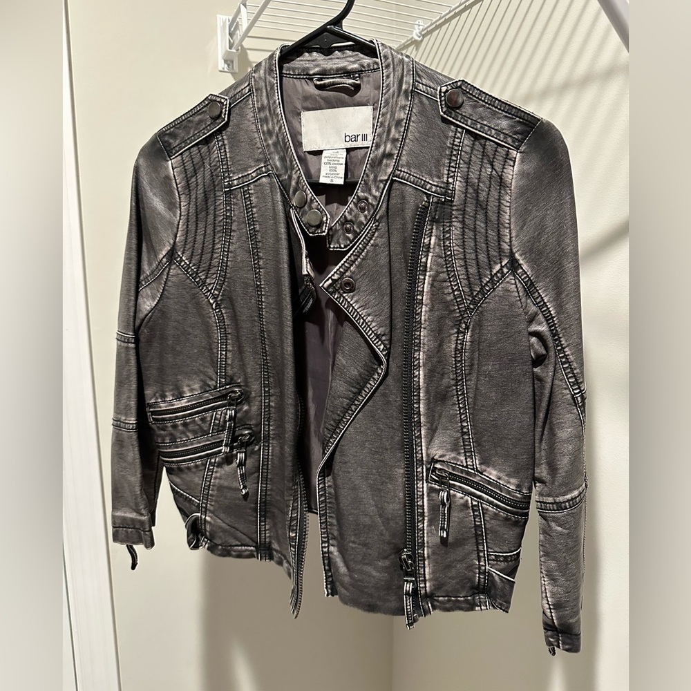 faux leather jacket